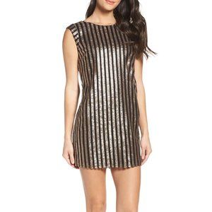 Ali & Jay ‘Bianca’ sequin striped mini dress